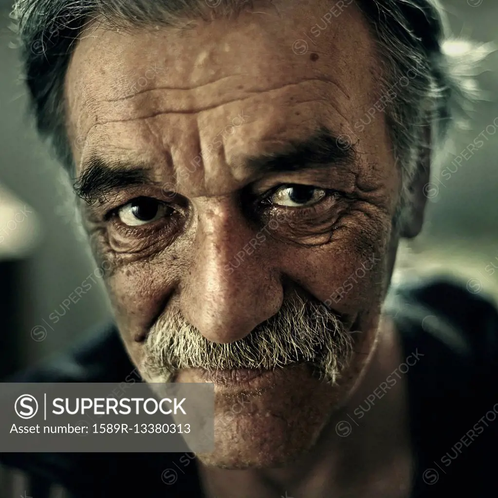 Close up of Senior Caucasian man's face