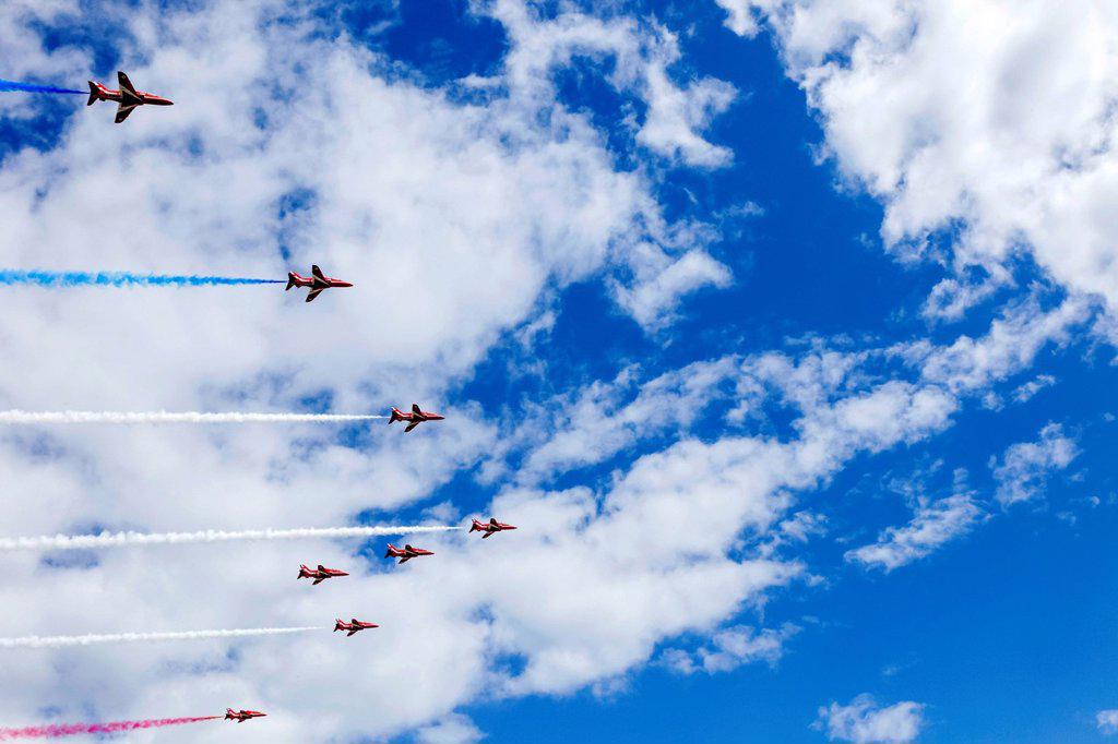 England, East Sussex, Eastbourne, The Annual Airbourne Air Show, The Red Arrows