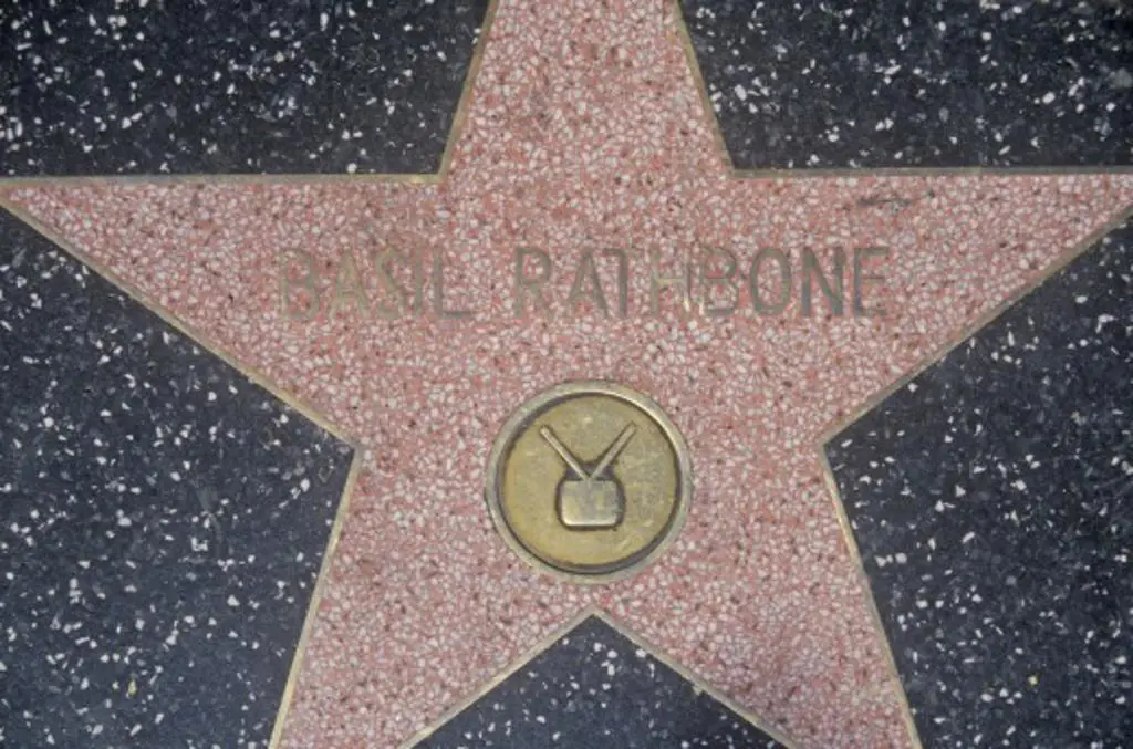 “Basil Rathbone” Star on Hollywood Blvd., Los Angeles, California