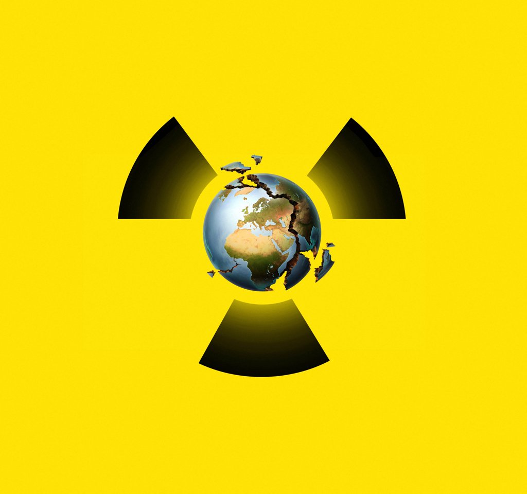 Illustration, nuclear energy puts the world at risk