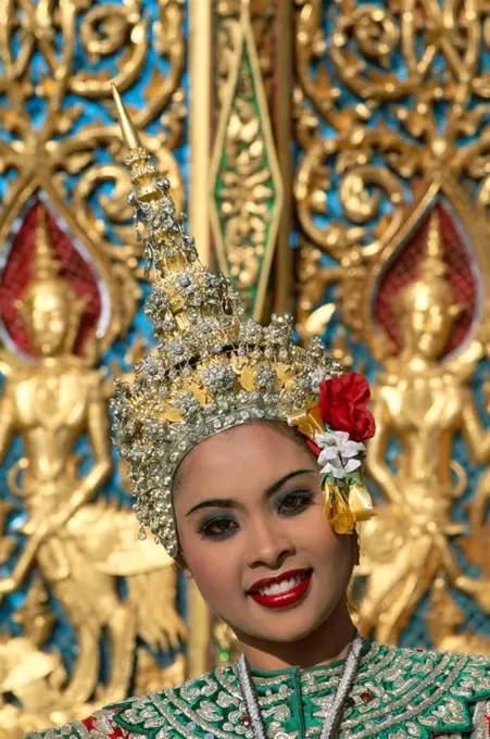 Girl Dressed in Traditional Dancing Costume  , Bangkok, Thailand
