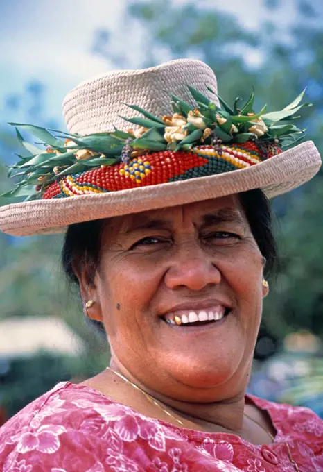 Portrait of a woman, Rarotonga, Cook Islands