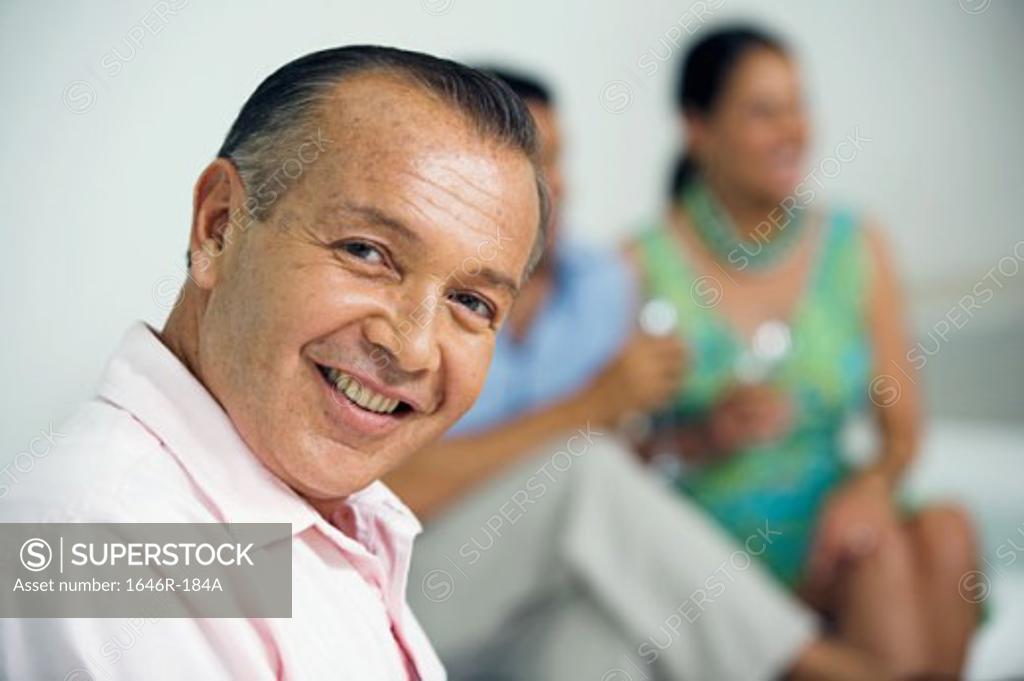 Stock Photo: 1646R-184A Portrait of a mature man smiling