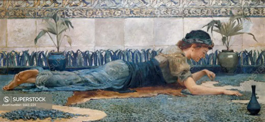Blue Mosaic Edward Matthew Hale (1852-1924 British)