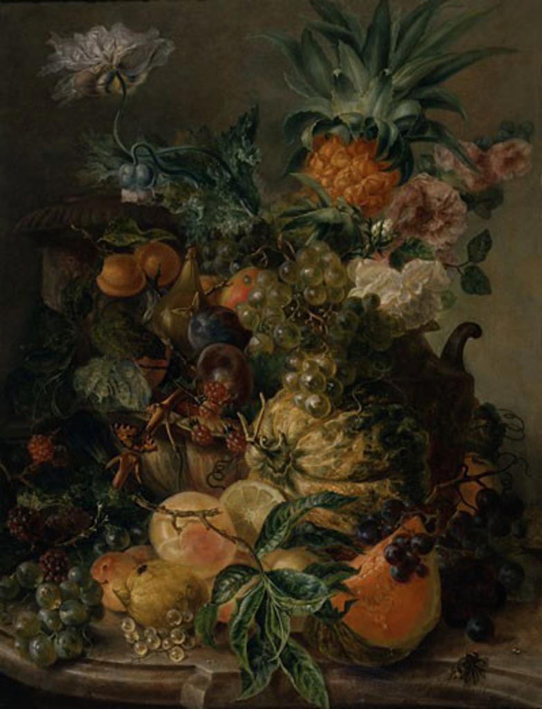 A Rich Still Life of Fruit and Flowers Paul Theodor van Brussel (1754-1795 Dutch)