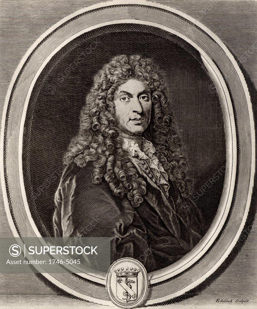 Stock Photo: 1746-5045 Jean Baptiste Lully, born Giovanni Battista Lulli (1632-1687) Italian-born composer who spent most of his working life in France.  From 1652 he was in the service of Louis XIV.