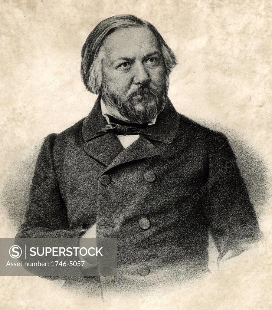 Stock Photo: 1746-5057 Mikhail Ivanovich Glinka (1804-1857). Russian composer.