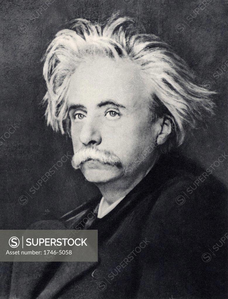 Stock Photo: 1746-5058 Edvard (Hagerup) Grieg  (1843-1907) Norwegian composer. After a photograph.