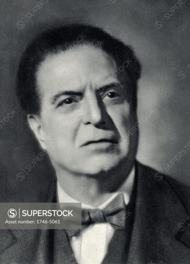 Stock Photo: 1746-5061 Pietro Mascagni (1863-1945) in about 1915. Italian composer. After a photograph.