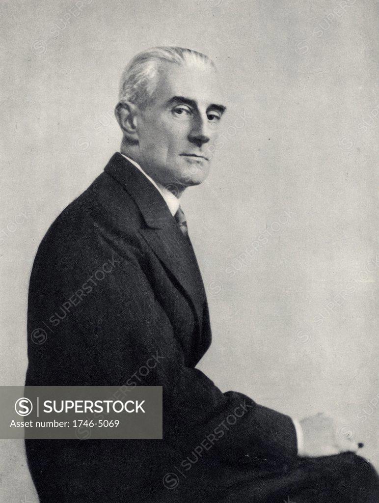 Stock Photo: 1746-5069 (Joseph) Maurice Ravel (1875-1937) French composer. After a photograph.