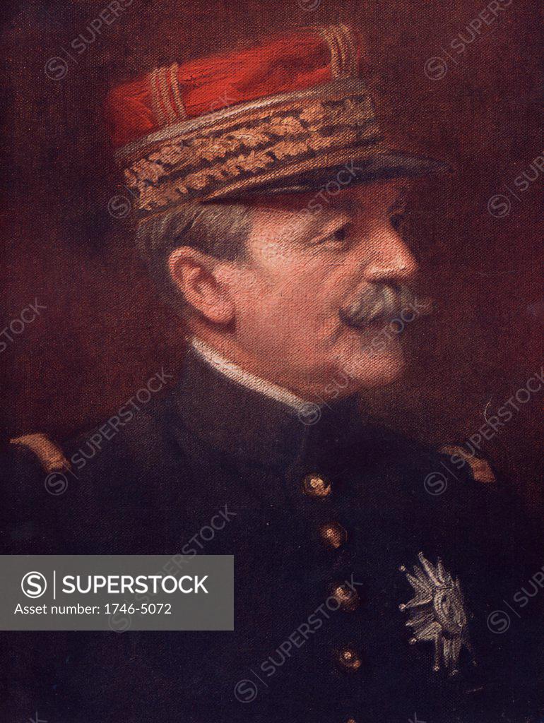 Stock Photo: 1746-5072 General Fernand de Langle de Cary (1849-1931) French soldier who entered the Army in 1869. In the First World War he commanded the French Fourth Army in 1914. Retired on grounds of age after his failure at Verdun 1916. W
