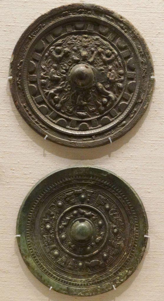 Bronze mirrors from a tomb in Chikuzen province China;250-710 AD