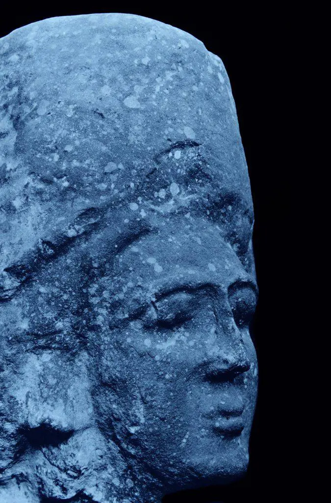 Portrait head of a women from Mathura, Uttar Pradesh, India 5th Century BC