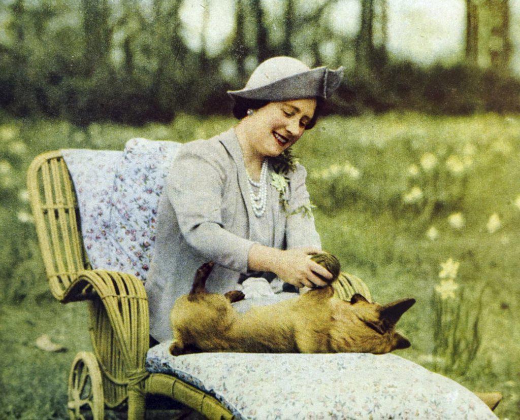 Colour photograph of the Queen Mother (1900-2002) wife of King George VI and the mother of Queen Elizabeth II and Princess Margaret, Countess of Snowdon. Dated 20th Century