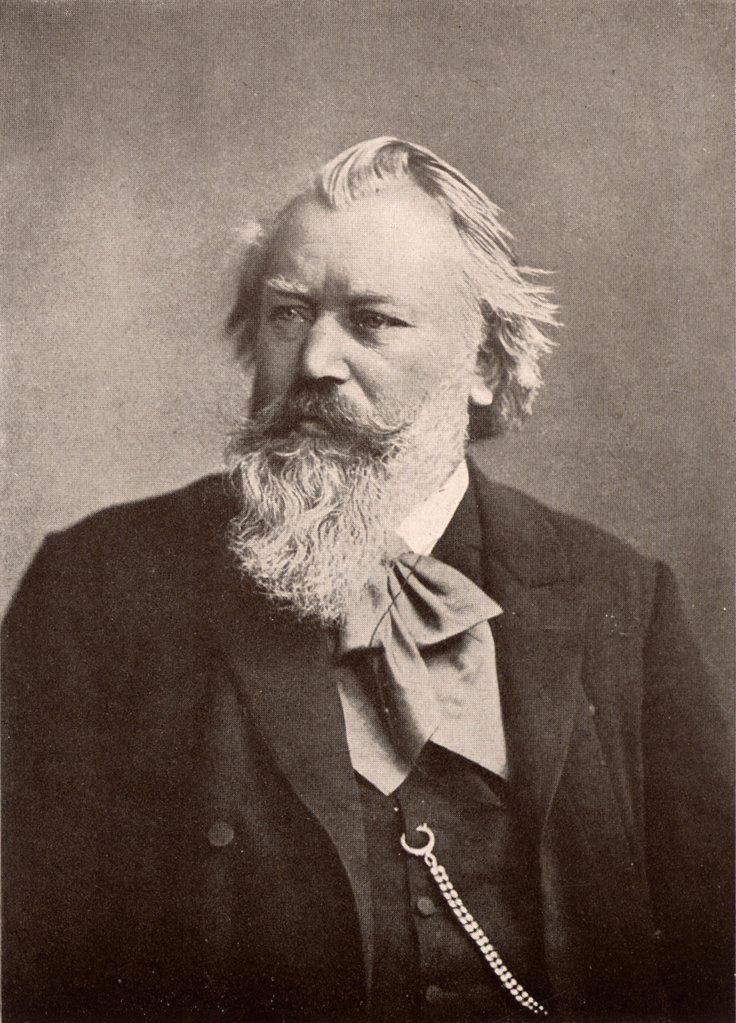 Johannes Brahms (1833-1897) German composer. After a photograph. Halftone.