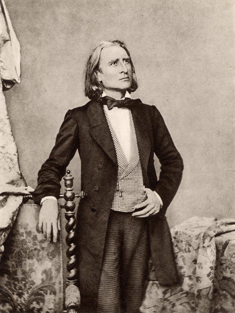 Franz (Ferencz) Liszt (1811-1886) Hungarian pianist and composer. After a photograph.