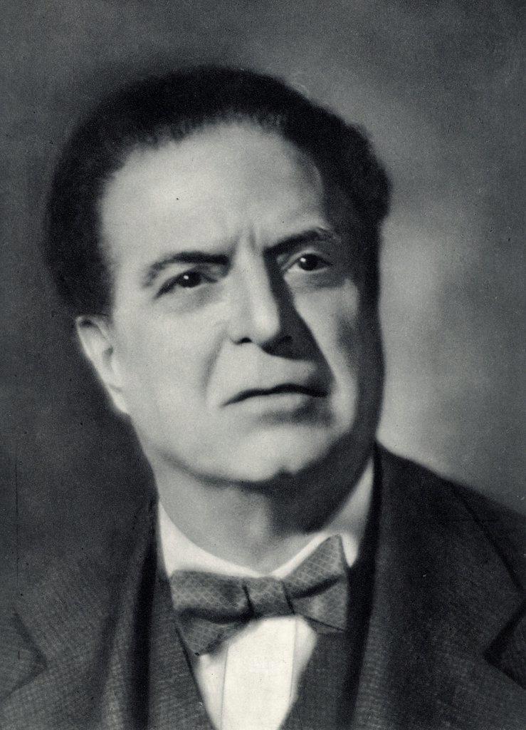 Pietro Mascagni (1863-1945) in about 1915. Italian composer. After a photograph.
