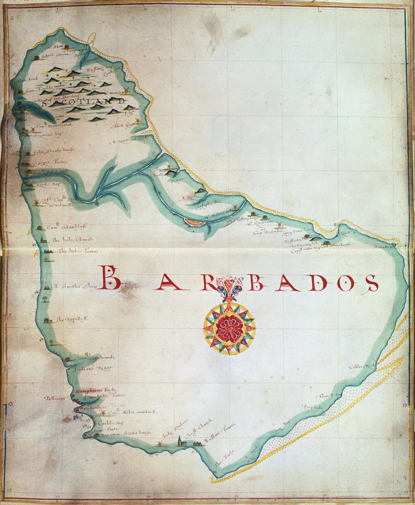 Map of Barbados, 1683. British Museum