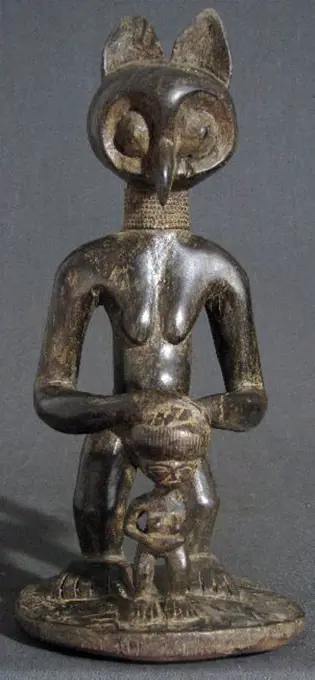 Monkey-headed figure, African tribal art.