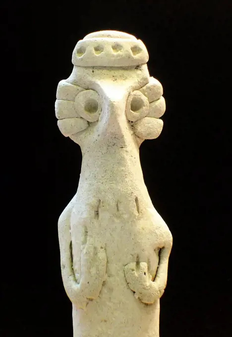 Ancient art: female terracotta figurine, northern Syria, 2000 BC.
