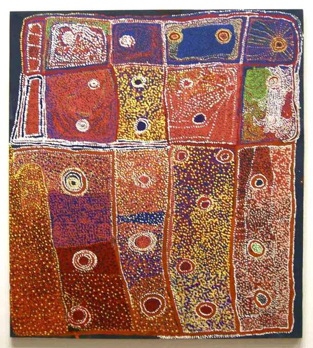 Modern art painting by Australian aboriginal artist