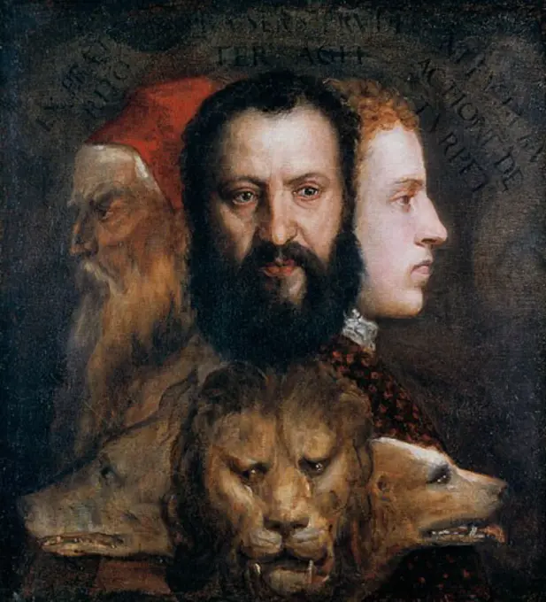 Allegory on the theme of Prudence, Titian, (ca.1485-1576/Italian)