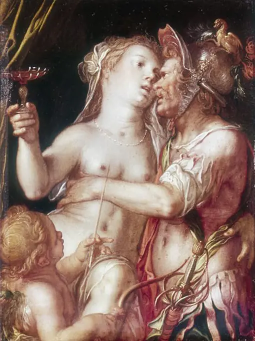 Mars and Venus, Joachim Anthonisz Wtewael (1566-1638/Dutch), Collection Zieter de Boer