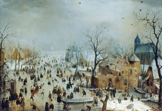 Winter scene, Hendrik Avercamp (1585-1634/Dutch) Rijksmuseum, Amsterdam