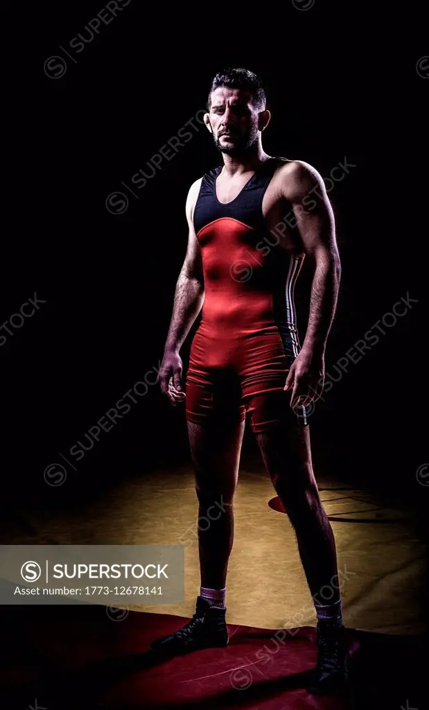 Portrait of a male wrestler