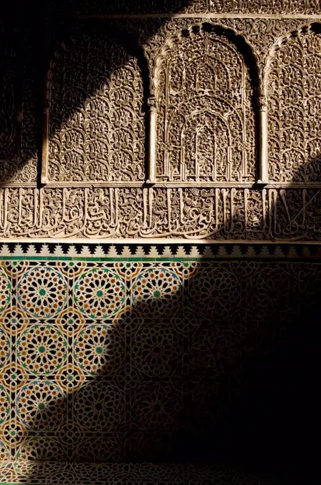 Detail of Bou Inania Madrasa; Fez, Morocco