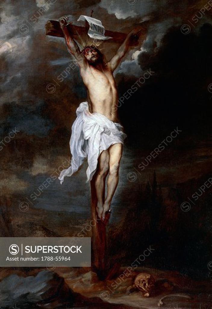 Stock Photo: 1788-55964 Crucifixion, ca 1621-1625, by Anton van Dyck (1599-1641), oil on canvas, 123x92 cm.