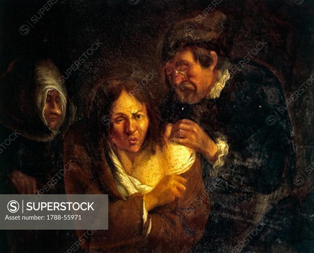 Stock Photo: 1788-55971 Surgery, by Adriaen Brouwer (1606-1638), oil on canvas.