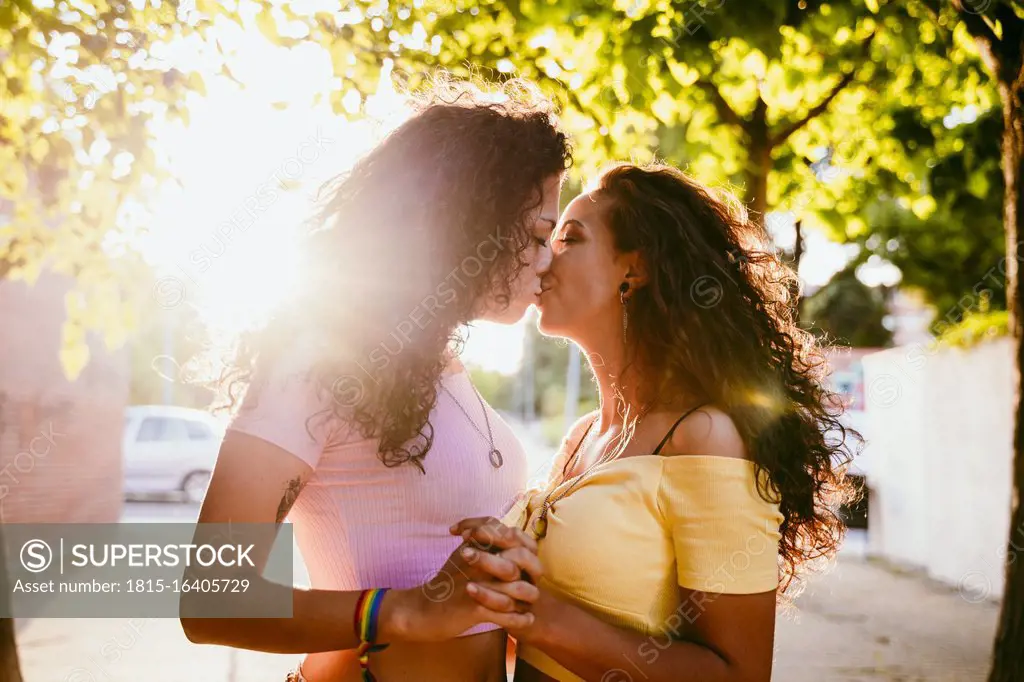 Tender Lesbian Kiss