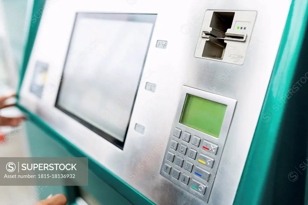 Numeric keypad of ATM machine by device screen