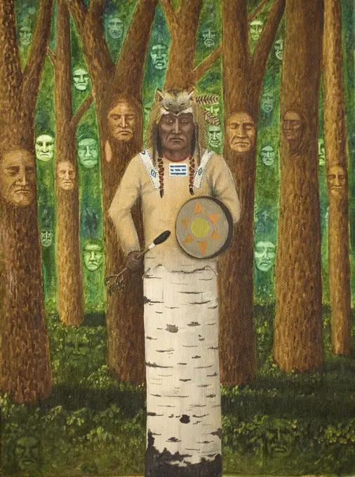 Spirits In The Forest, 1993, Jerome Kleine, (b.20th. C/American), Watercolor