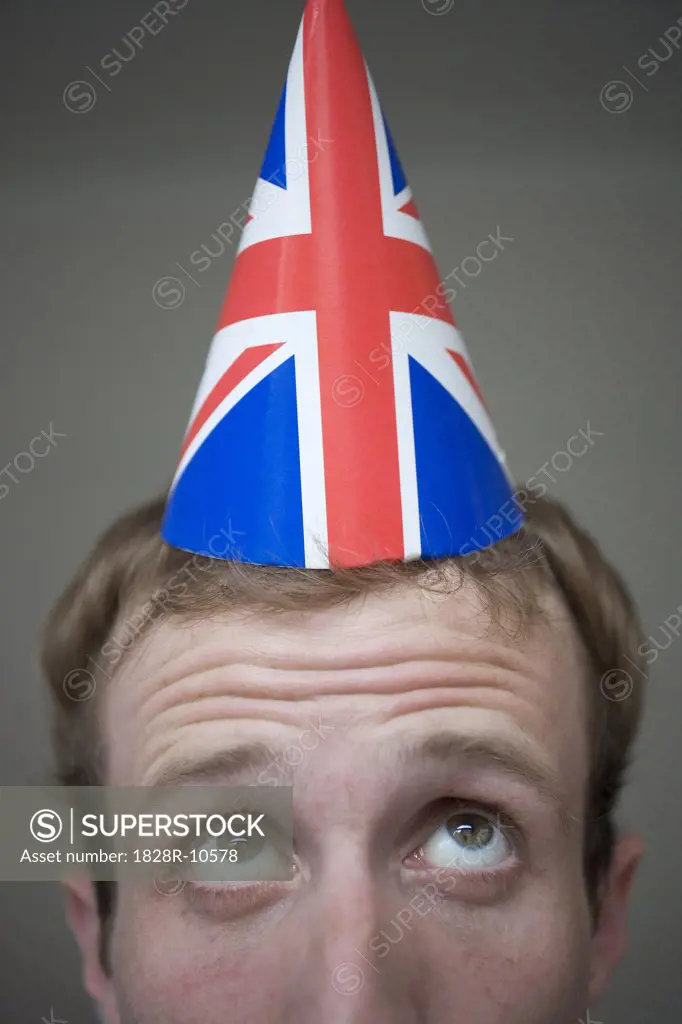 Man Wearing Party Hat   