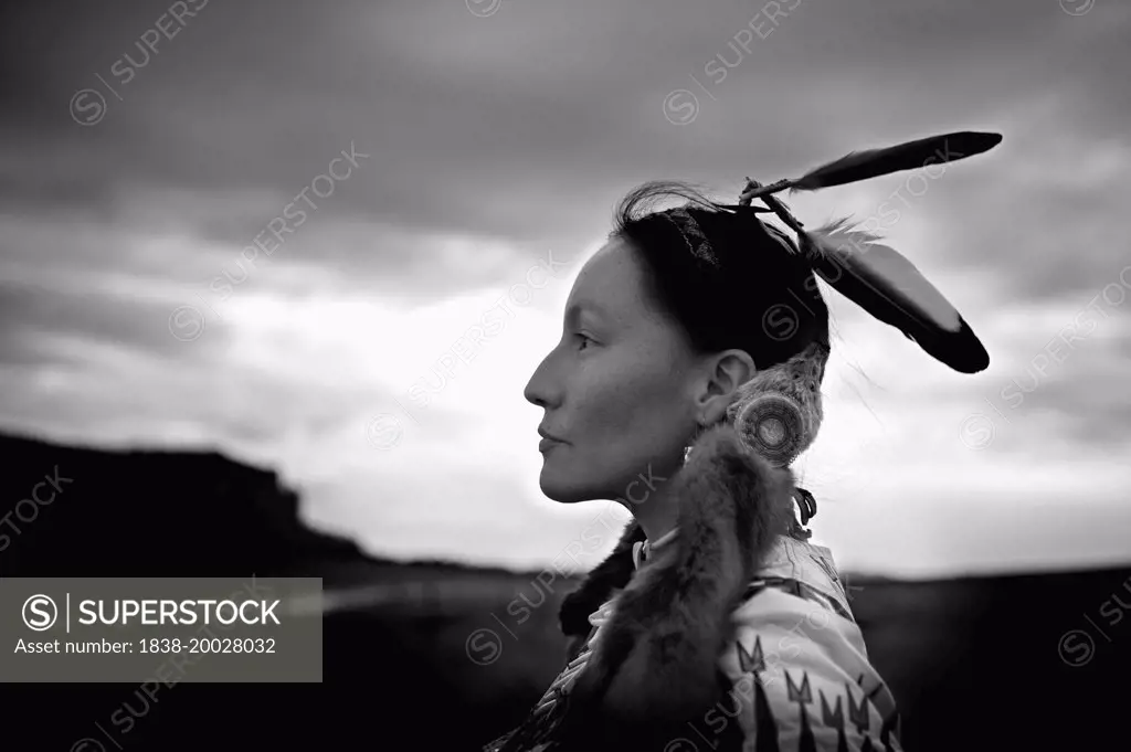 Native American Woman, Profile
