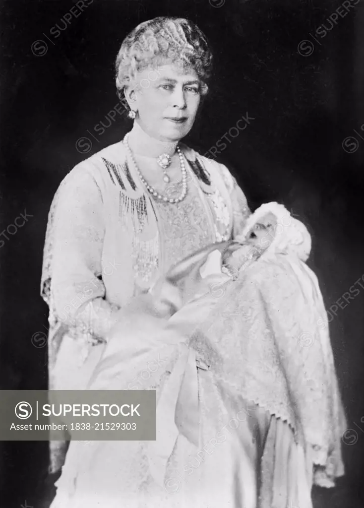 Queen Mary with Elizabeth of York, Portrait, London, England, UK, Bain News Service, 1926