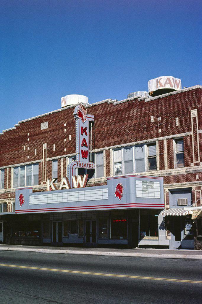 Kaw Theater, Washington Street, Junction City, Kansas, USA, John Margolies Roadside America Photograph Archive, 1980
