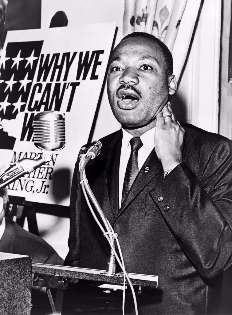 Dr. Martin Luther King, Jr., Half-Length Portrait during Press Conference, Dick DeMarsico, New York World-Telegram & Sun Photo Collection, June 1964