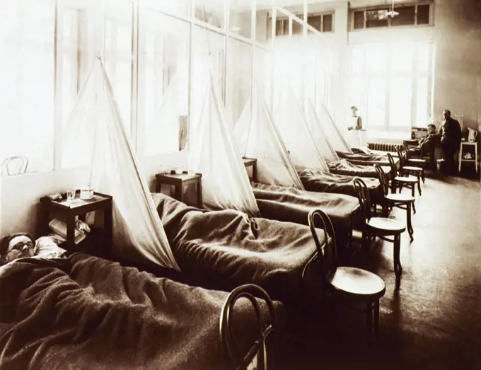 Influenza Ward No. 1, U.S. Army Camp Hospital No. 45, Aix-les Bains, France, 1914-1918