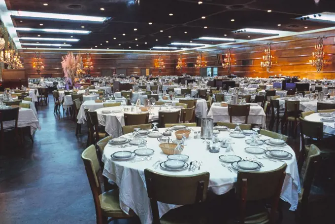 Concord Hotel Dining Room, Kiamesha Lake, New York, USA, John Margolies Roadside America Photograph Archive, 1977