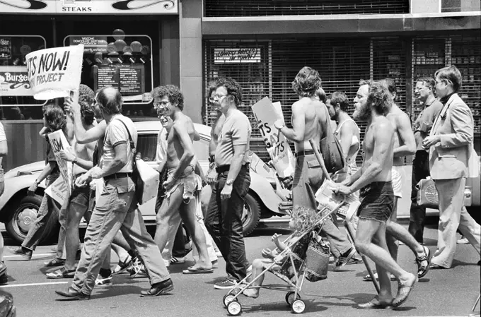 Gay Rights Demonstration during Democratic National Convention, New York City, New York, USA, Warren K. Leffler, U.S. News & World Report Magazine Photograph Collection, July 11, 1976