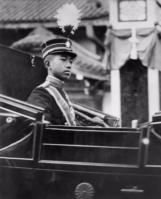 Hirohito, future Emperor of Japan, Portrait Seated in Car, 1918 