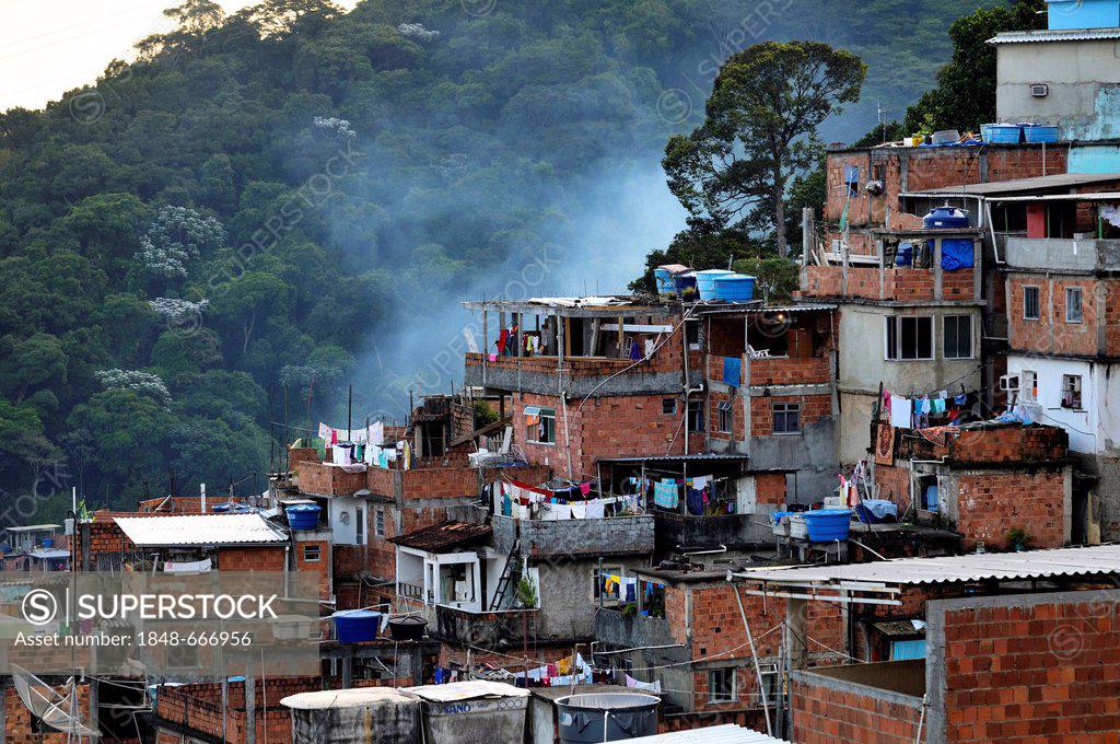 Favela Slums Rocinha Rio De Janeiro Brazil South America Stock Photo 1848 Superstock