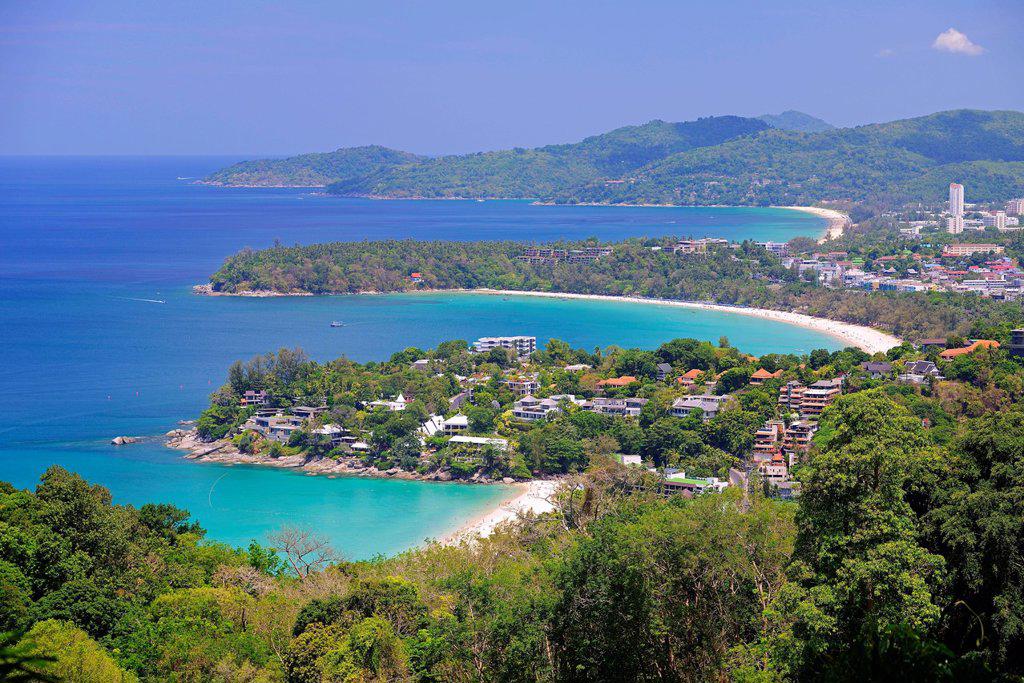 View of Karon and Patong Beach from Karon Viewpoint, Phuket, Thailand