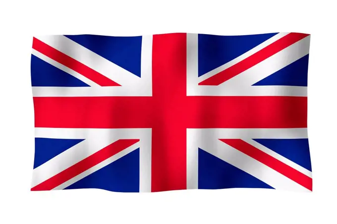 Union Jack, national flag of the United Kingdom of Great Britain, 3D illustration