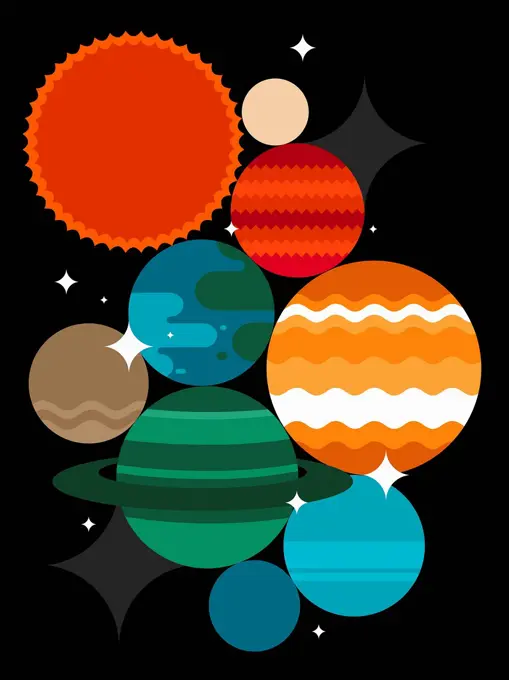 Abstract planet pattern