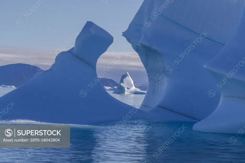 Iceberg calved from glacier from the Greenland Icecap in De Dodes Fjord (Fjord of the Dead), Baffin Bay, Greenland, Polar Regions