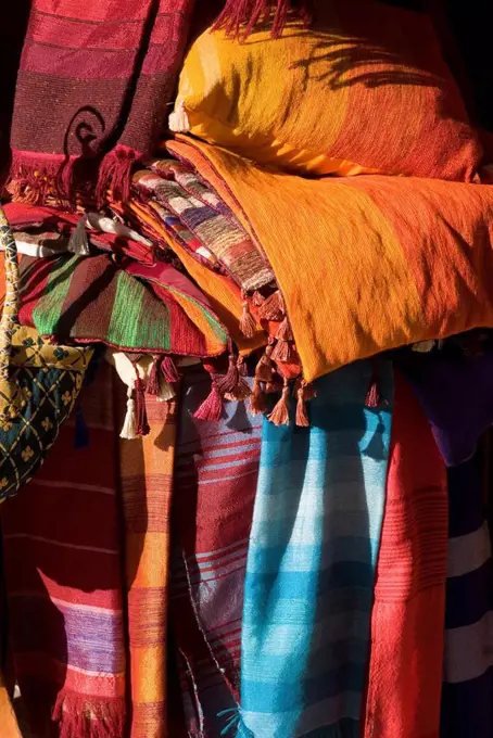 Fabrics, Essaouira, Morocco, North Africa, Africa